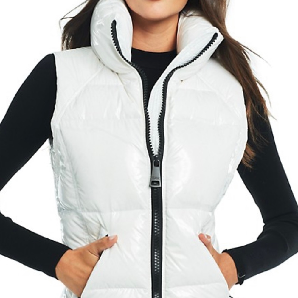 SAM.  Freedom Glossy Puffer Down Vest NWT